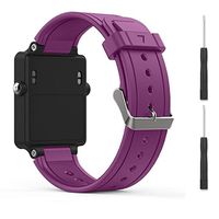Eway Compatible Garmin vivoactive Band,Soft Silicone Replacement Band for Garmin vivoactive Watch,Not fit Garmin vivoactive hr (Purple)