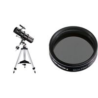 Orion 09007 SpaceProbe 130ST Equatorial Reflector Telescope (Black) &  05662 1.25-Inch 13 Percent Transmission Moon Filter (Black)