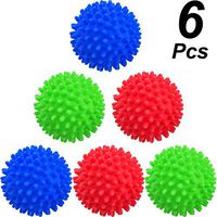 6 Pieces Laundry Drying Balls, Reusable Dryer Balls, Replace Laundry Drying Fabric Softener and Saves, Reusable Washing Machine Dryer Cleaning Soften Clothes Wash Ball (Random Color)