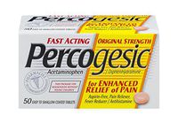 Percogesic Original Pain Relief | Aspirin Free Fast Acting Relief | 50 Coated Caplets