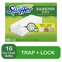 Swiffer Sweeper Dry Mop Pad Refills for Floor Mopping and Cleaning, All Purpose Floor Cleaning Product, Unscented, 16 Count