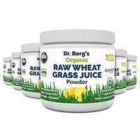 Dr. Berg's Organic Raw Wheat Grass Juice Powder with KamutTM - Natural Lemon Flavor - Rich in Vitamins, Chlorophyll & Trace Minerals - BioActive Dehydration & Ultra-Concentrated Nutrients (6 Pack)