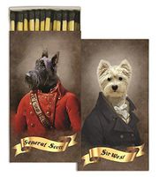 HomArt Regal Dogs Large Decorative Matches Set of 3 Matchboxes
