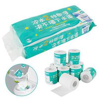 Bullstar Toilet Roll Paper 10 Rolls Soft 4 Ply Toilet Tissue Paper 2 Seconds Water-Soluble Toilet Paper Strong And Highly Absorbent Hand Towels for Home Kitchen Bathroom Restaurant (White-10 Rolls)