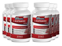 Amino acids bcaa powder - L Glutamine 500mg - Great for muscle gain (6 Bottles - 600 Tablets)