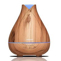 Aromatherapy Essential Oil Diffuser 530ml Cool Mist Ultrasonic Humidifier Fragrance Scent Diffuser Wood Grain, Aroma Diffusers for Essential Oils,18 Hours Auto Shut Off for Home/Large Room/Office