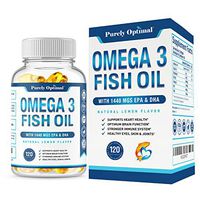 Premium Omega 3 Fish Oil Supplement 2400mg - Burpless Fish Oil Omega 3 Pills w/ 1440mg EPA & DHA, Supports Heart Health, Brain Function, Immune System & Eye Health - Lemon Flavor, Non-GMO 120 Softgels