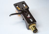 Titanium plated Headshell, mount with cartridge and stylus, needle for Technics SL D1, SL D1K, SL D2, SL D202, SL D205, SL D2K, SL D3, SL D303, SL D33, SL D3K, SL D5, - MADE IN ENGLAND