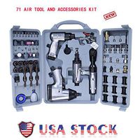 71 Piece Air Impact Wrench Set,Air Tool and Accessories Kit Pneumatic Mould,Air Pneumatic Die with Storage Case (Silver)