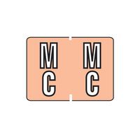 Smead A-Z Color-Coded Labels, Mc, Pink, 252 Labels per Pack (22034)