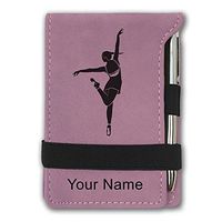 Mini Notepad, Dancing Girl, Personalized Engraving Included (Pink)