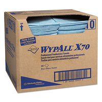 Kimberly-Clark WypAll 05927 X70 Foodservice Towels, 1/4 Fold, 12 1/2 x 23 1/2, Blue, 300/Carton