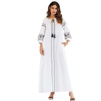 Women's Dress Sale,KIKOY Muslim Long Sleeve Embroidered Arab Dress Islam Dress