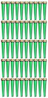 EZtube 50-Pack Joint Blunt Cigarette Tube Doob Vial Holder Waterproof Airtight Smell Proof Odor Sealing Container (Green)