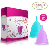 Blossom Menstrual Cups Set of 2 Cups (Sm Blue & Lg Purple)