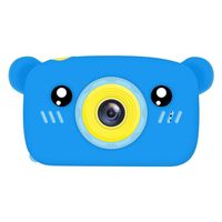Eachbid 2 Inch Kids Camera Cute Rabbit Bear Child Portable Mini Full HD Digital Video Camera Smart Digital Camera for Child Birthday Gifts Blue Bear
