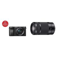 Sony Alpha a6300 Mirrorless Digital Camera with E PZ 16-50mm F3.5-5.6 OSS Power Zoom Lens (Black) and  E 55-210mm F4.5-6.3 Lens for Sony E-Mount Cameras (Black)