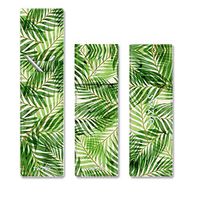 SWZLE 2 Reusable Stainless Steel Bent Straws & 1 Cleaning Brush - Portable Set with Sleek Palm Leaves Case - BPA Free - Fits in Pocket, Purse & Backpack for Travel & Household - Purple