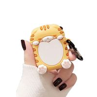 BONTOUJOUR AirPods Case, Super Cute Creative Funny Four Legs in The Sky Sleeping Animal Baby Design AirPods Case, Soft Silicone Earphone Protection Skin for AirPods1&2- Sleeping Tiger