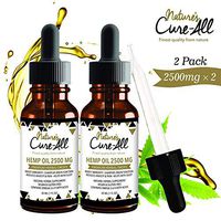 Premium & Powerful Hemp Extract 2500mg, Natural Herbal Hemp Drops, Soothing Mint, 2 Pack