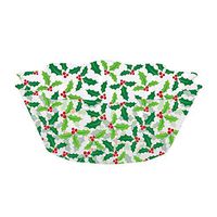 Holly Fluted Plastic Bowl, 3 ct