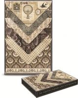 Punch Studio Vintage Balloon Gold Foil Embellished Note Cards with Elegant Matching Envelopes -- Set of 10