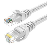 SAMZHE 16ft CAT.6 Ethernet Gigabit LAN Network Cable (RJ45) Compatible with Switch/Router/Modem/Patch Panel/Access Point/Patch Fields (White)