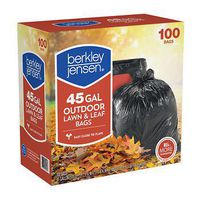 Berkley Jensen 45-Gal. 1mL Outdoor Lawn and Leaf Bags, 100 ct. AS