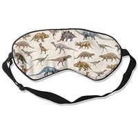 Silk Sleeping Mask Eye Dinosaur Family Lightweight Soft Adjustable Strap Blindfold For Night's Sleep Nap Travel Eyeshade Men And Women