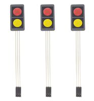 3pcs 1x2 2 Key Array Membrane Switch Keyboard Keypad DC12V 30mA,Red Yellow Button 40x20x0.8mm