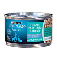 Purina Pro Plan Focus Adult Urinary Tract Health Formula Ocean Whitefish Entree Cat Food aXuuWT, 3 oz, 24 Count (2 Pack)