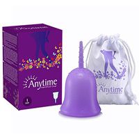 Fullfun Reusable Silicone Menstrual Cup - Tampon and Pad Alternative - Feminine Hygiene Protection (Purple, S)
