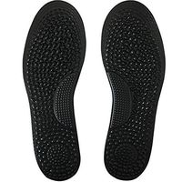 LvBo Reflexology Massage Insole Shock Absorption and Pressure Relief Shoe Pads for Women and Men Health Foot Black (S(24.5CM))