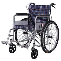 HJF-LUNYI Wheelchair Light Transport Folding Portable Travel Chair Thick Steel Tube Elderly Elderly Disabled Hand Push Scooter (Style : B)