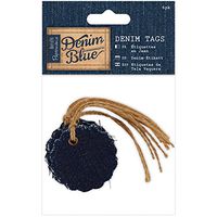 Docrafts PM358722 Papermania Denim Blue Tags - Scalloped Circle