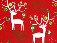 Christmas Gift Wrap Paper - 24 inches x 417 feet - Holiday Deer