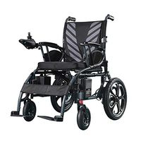 XKCZX Electric Folding Wheelchair, Multi-Function Electric Vehicle, Drive with Electric Power Or Use As Manual Wheelchair, Aluminum Alloy Frame for The Elderly and Disabled Users,Lithiumbattery12A