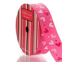 7/8" Multi-Pink Hearts Grosgrain Ribbon 100yd