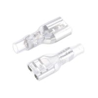 uxcell 200pcs 6.3mm Quick Splice Wire Terminals Female Spade Connector with Insulating Sleeve