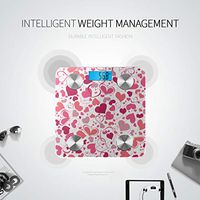 LYAOE Bluetooth Body Fat Scale Hearts Smart Wireless Scale with LCD Display Measuring Body Weight Bmi and Health Digital Scale