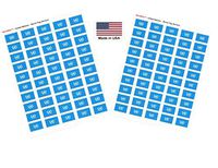 Made in USA! 100 Country Flag 1.5" x 1" Self Adhesive World Flag Scrapbook Stickers, Two Sheets of 50, 100 International Sticker Decal Flags Total (United Nations (UN))