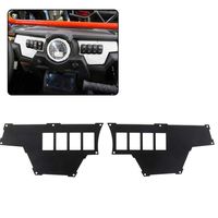 8 Switch Aluminum Dash Panel for Polaris RZR XP 1000 Set of 2 Black Powdercoated Dash Plate