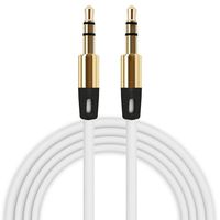 3.5mm Audio Cable Buedvo Auxiliary Male To Male Flat Aux Cable 1M (White)