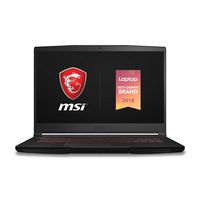 MSI GF63 Thin 9SC-066 15.6" Gaming Laptop, Thin Bezel, Intel Core i7-9750H, NVIDIA GeForce GTX1650, 16GB, 512GB NVMe SSD