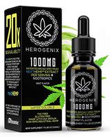 HeroGenix Broad Spectrum Plant Oil Extract with Patented Nootropics | 20x Absorption | Non-GMO Max Strength Drops for Focus & Stress Relief | Mint Flavor Extract Supplement (1 fl oz)