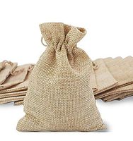 50Pcs Burlap Bags, Mini Gift Bag Jewelry Pouches Packing Storage Candy Bags Favor Jute Sacks for Wedding Party Birthday Shower Jewelery DIY Craft with Drawstring, 5.0 x 4.0 inch