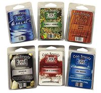 6 Pack Soy Wickless Candle Wax Bar Tart Melts - Man Cave Scents - Includes 1 Pack of Each Coo Water Cologne Type, Drakkar Cologne Type, Cedar Wood, Cedar and Saffron, Seabreeze, and Purely Herbal