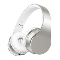 WONFAST Bluetooth Headphone Over-Ear, Upgrade Touch Sensitive Wireless Headset Hi-Fi Stereo Foldable Built-in Micro Support SD/TF Card for Bluetooth-Enabled Devices(Silver)