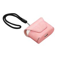 Shan-S for AirPods Pro Case, Fashion Genuine Leather Portable Protective Shockproof Resistant Protect Cover with Anti-Lost Straps for AirPods Pro/for AirPods 3 2019 Wireless Charging Case