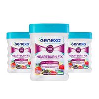 Genexa Heartburn Fix – 216 Tablets (3 Pack) | Calcium Carbonate Antacid, Non-GMO, Certified Gluten-Free & Certified Vegan | Free of Talc, Dyes & Parabens